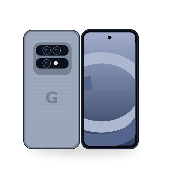 Google Pixel 10 Pro Fold Illustrative Front and Rear View