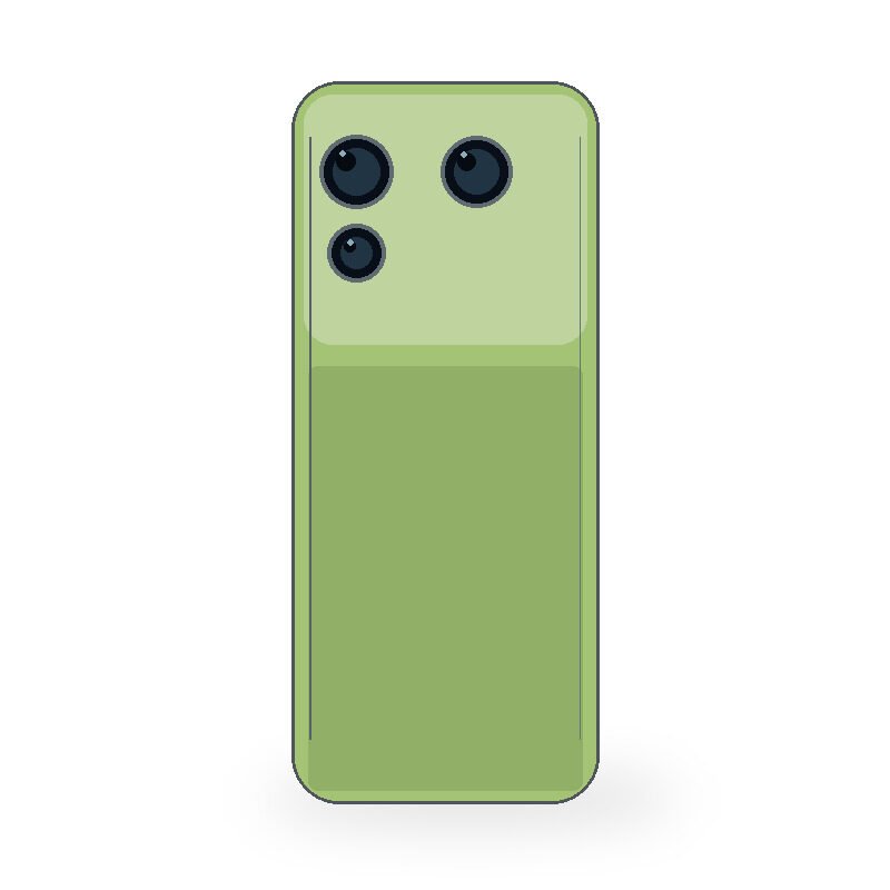 HMD Asha 305 phone on white background