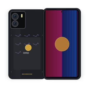 HMD Barça Fusion handset shown against white background