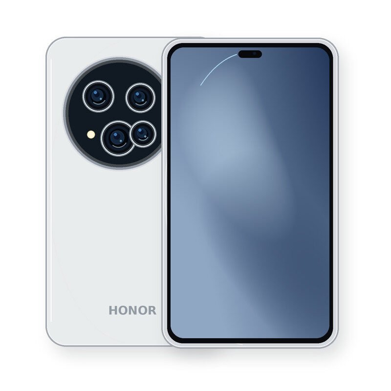HONOR Magic8 Pro front and rear smartphone illustration