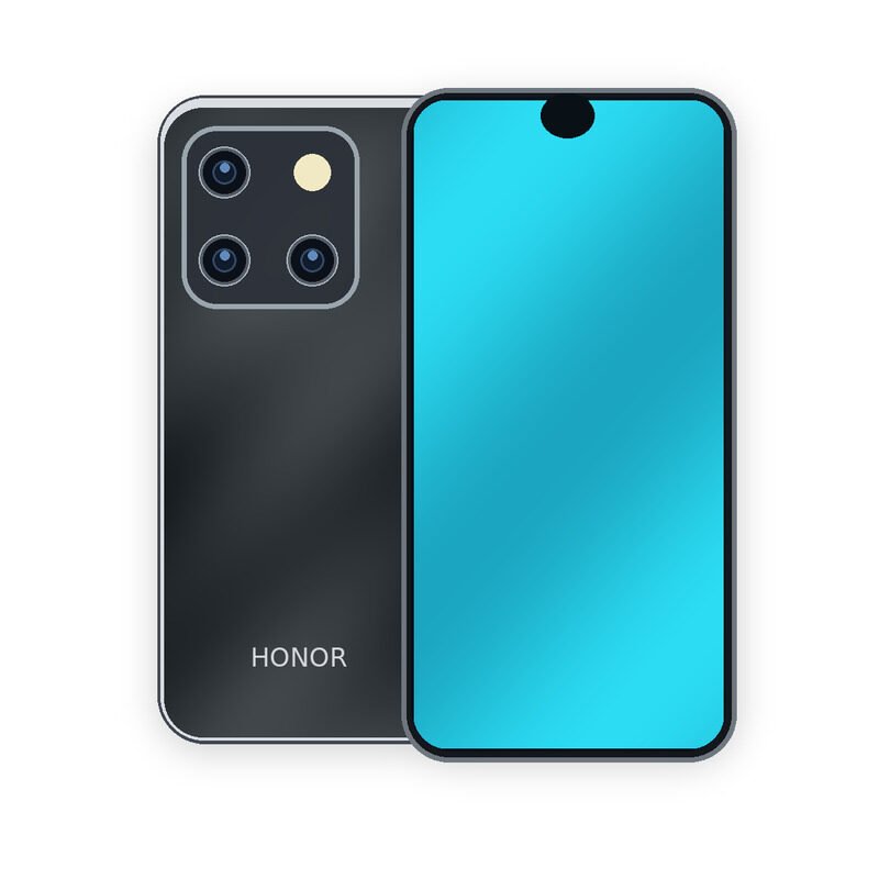 HONOR X5b Plus front and rear phone view