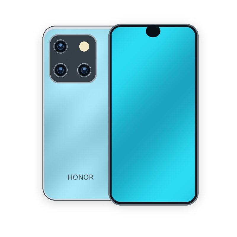 HONOR X5b front and rear phone view