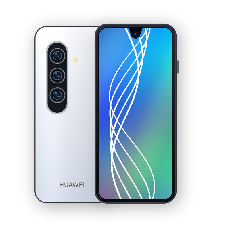 Huawei nova Y70 Handset on White Background