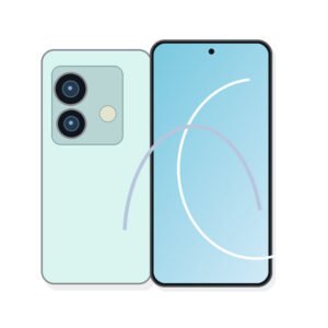 Infinix Smart 8 4GB illustrated front and rear handset