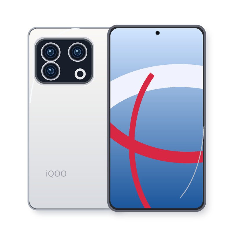 iQOO 13 Smartphone on Clean White Background