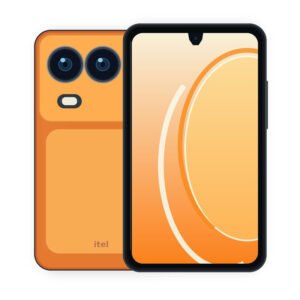 itel A200 phone front and back