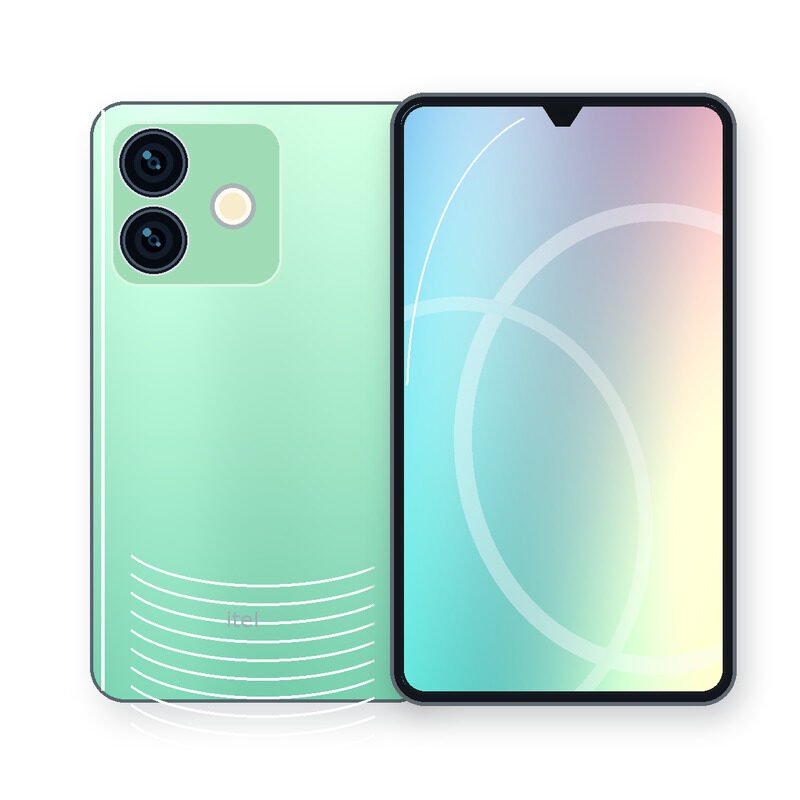 itel A90 front and rear product illustration
