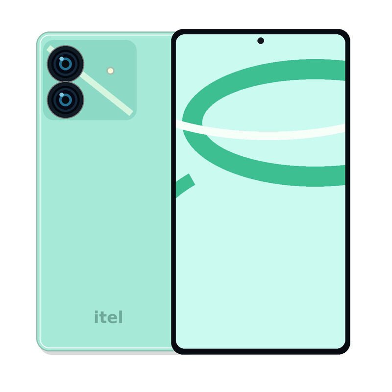 itel Power 40+ handset product illustration white background