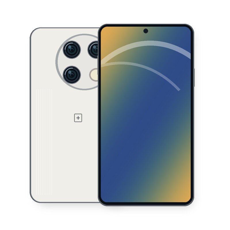 OnePlus 13 front and back illustration