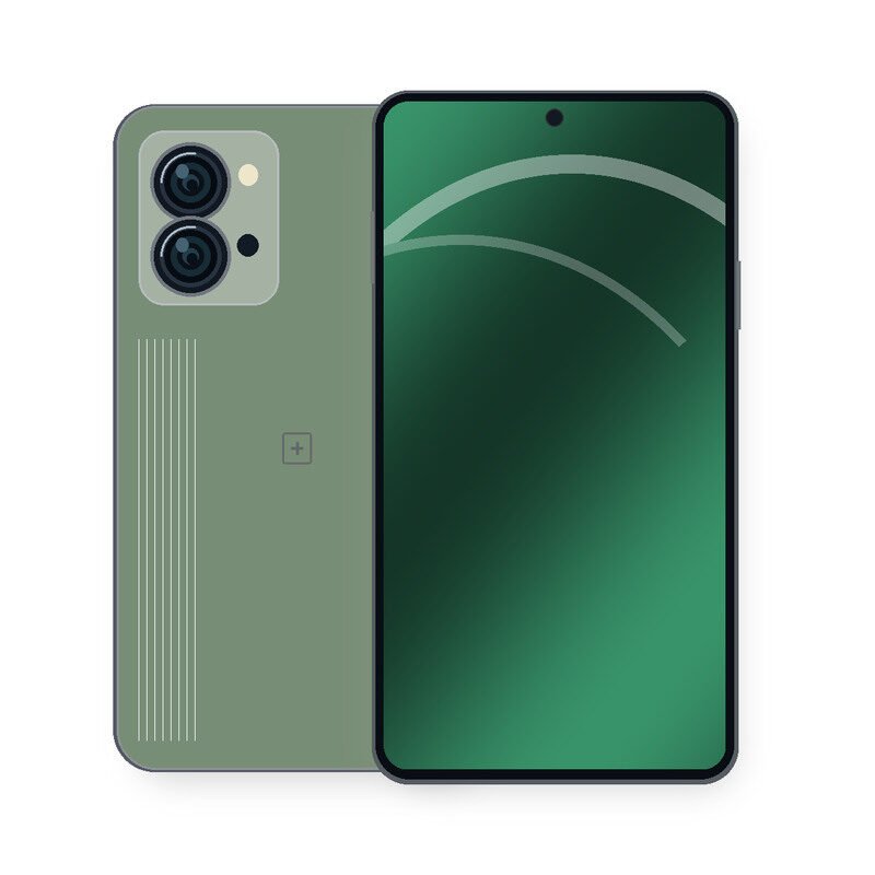 OnePlus 13s front and back illustration