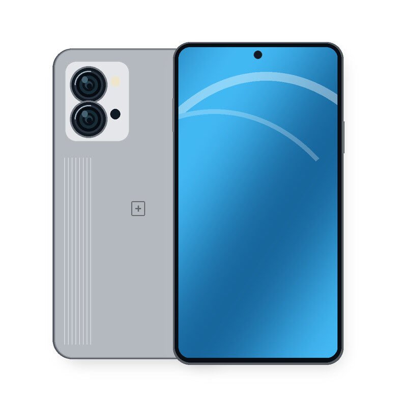 OnePlus 13T front and back illustration
