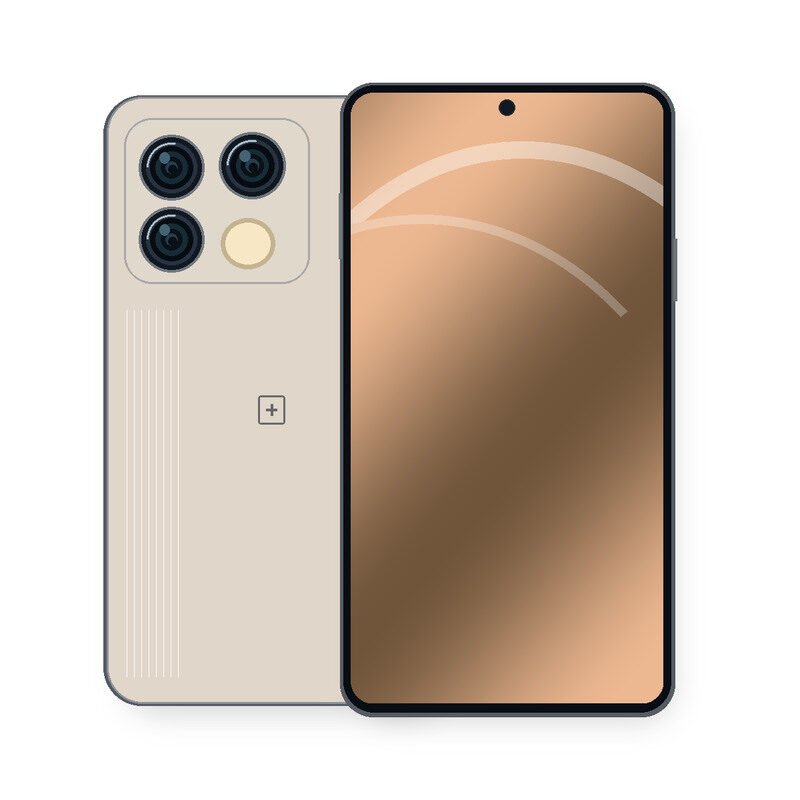 OnePlus 15 front and back illustration