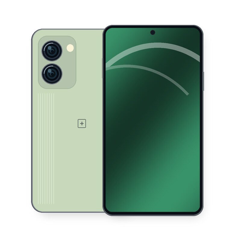 OnePlus 15R front and back illustration