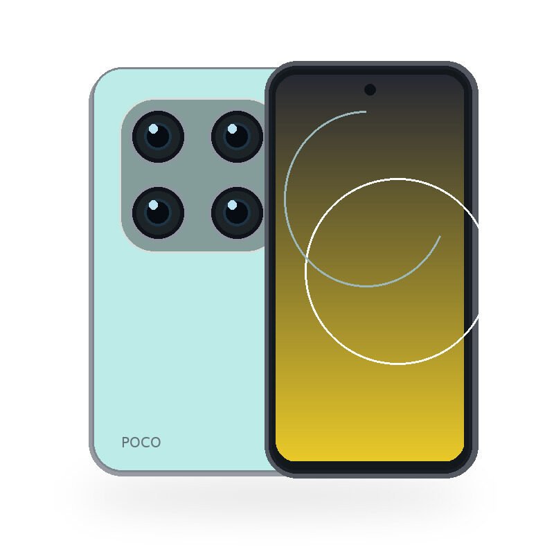POCO M8 Pro 5G front and back view