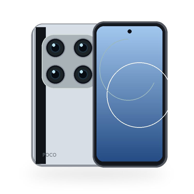 POCO M8 5G front and back view