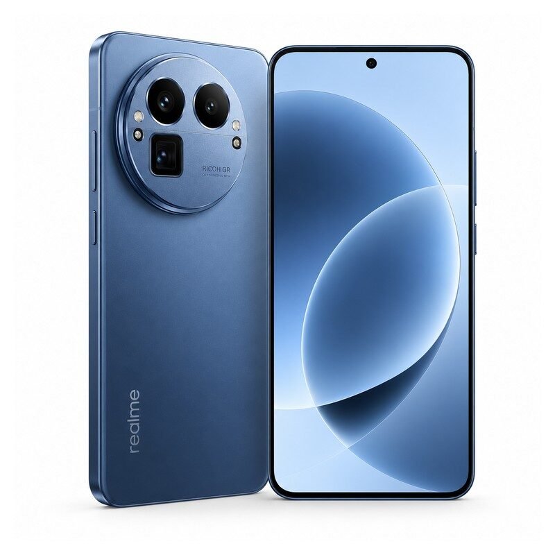 realme GT 8 Pro Phone on Plain White Background