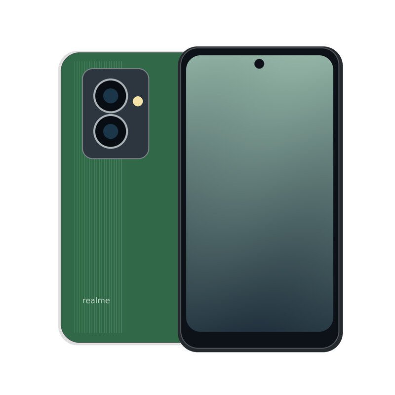 realme P4 front and rear design