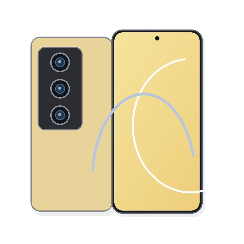 realme V60 Pro illustrated front and rear handset