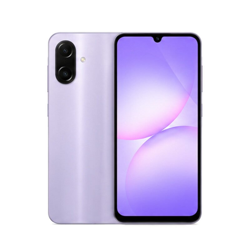 Samsung Galaxy A07 smartphone on white background