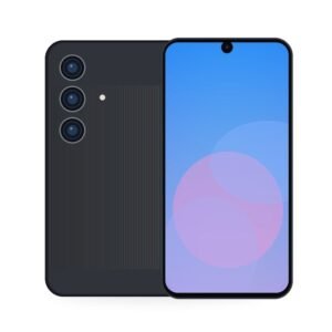 Samsung Galaxy A18 black phone product illustration