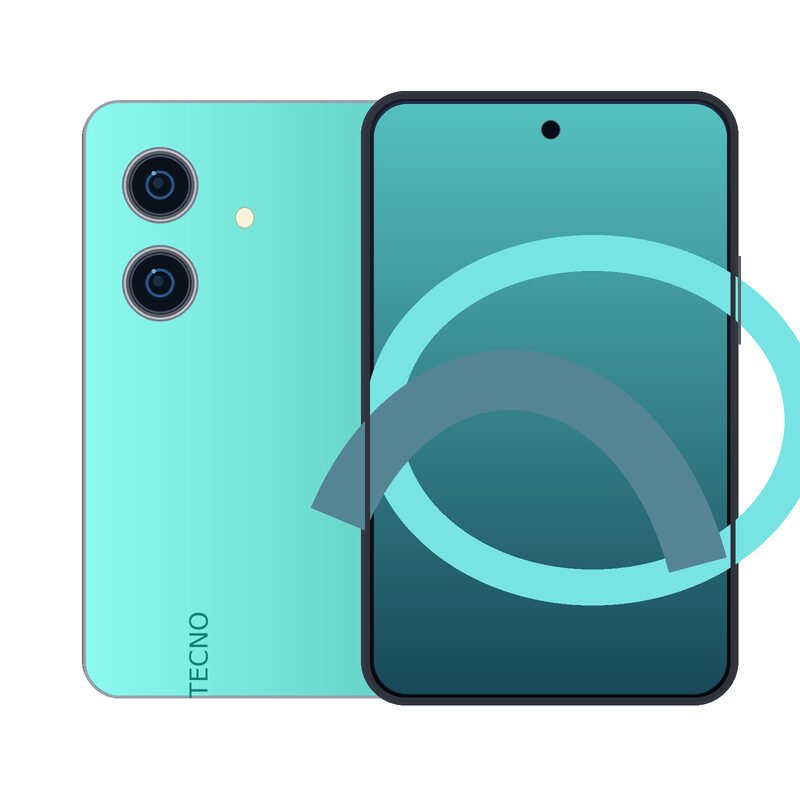 Tecno Pop 10 mobile phone front and back