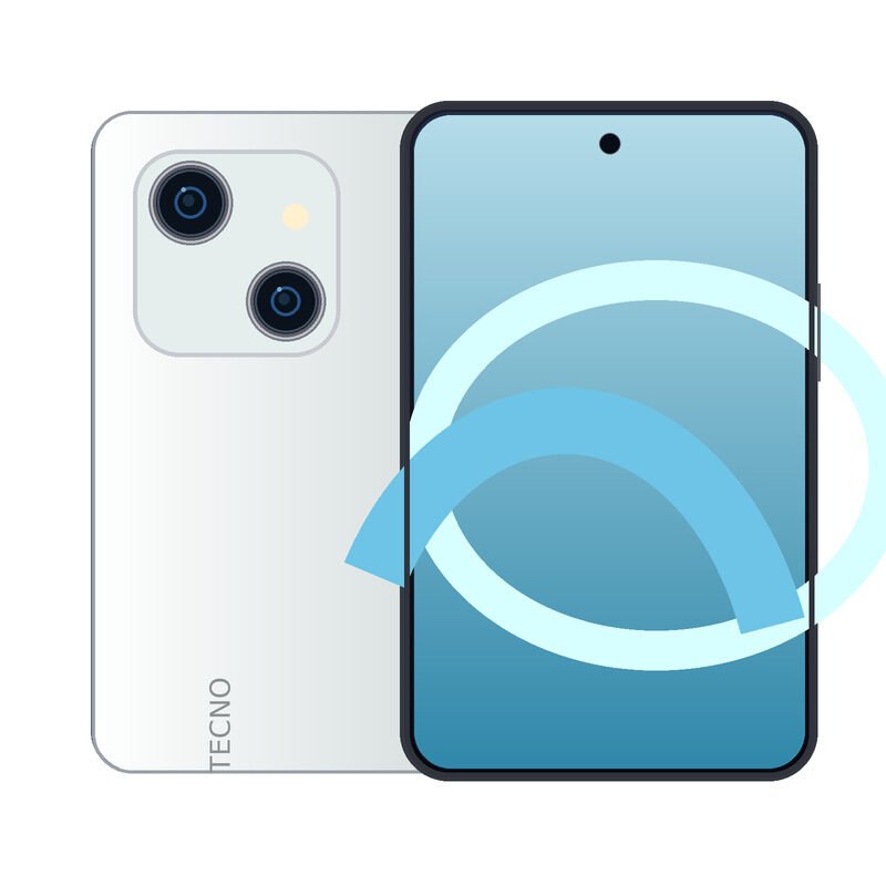 Tecno Pop 9 mobile phone front and back