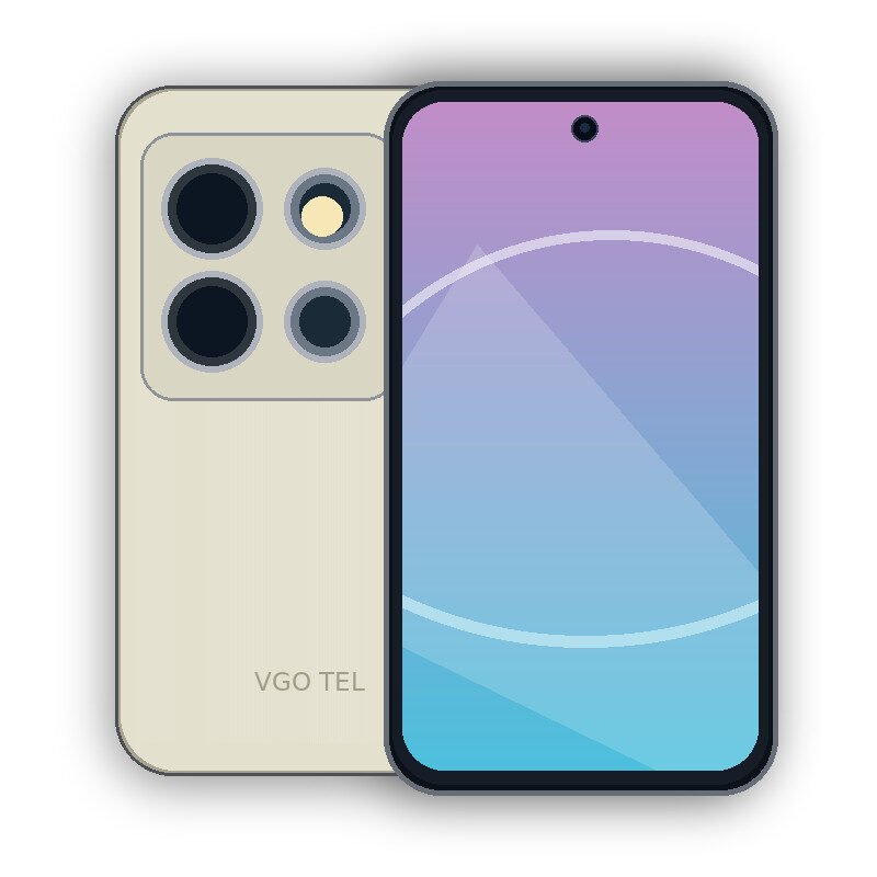 VGO TEL Smart 13 smartphone front and back