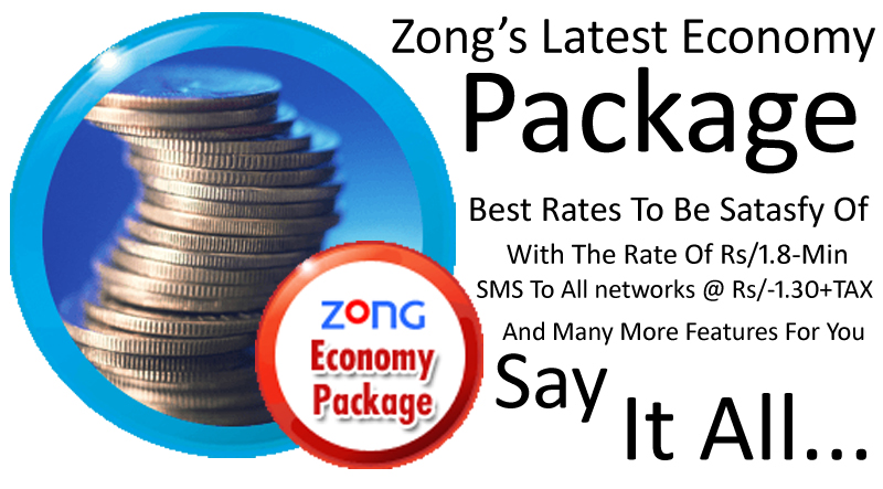 Zong New Economic Package For New SIMs
