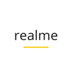 Realme brand logo on white background