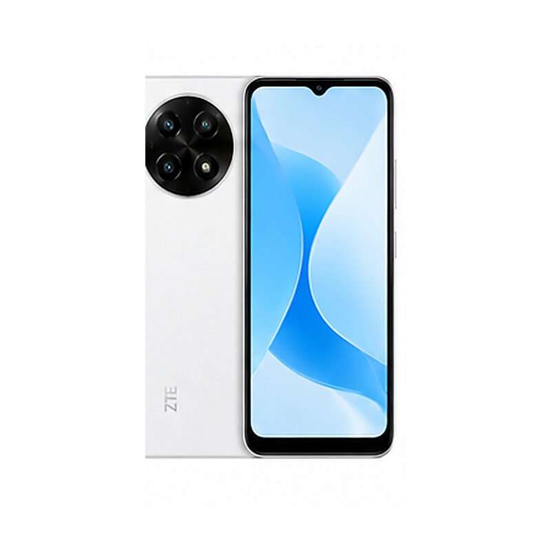 ZTE A77 5G handset on pure white background