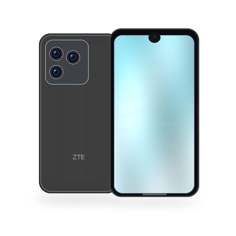 ZTE Blade V50 Smartphone on White Background